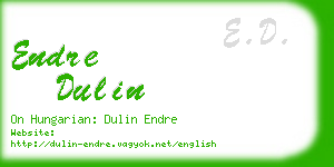 endre dulin business card